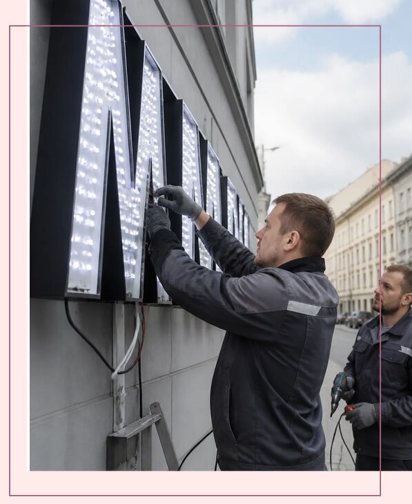 Изготовление и монтаж светодиодных LED вывесок в Дюртюли